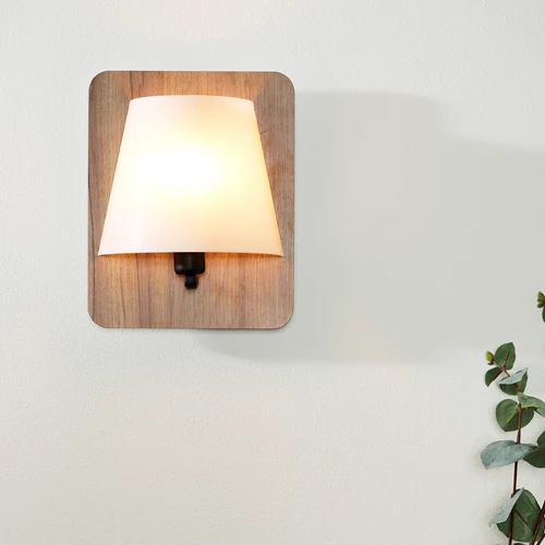 Lucide IDAHO - Wandlamp - 1xE14 - Bruin - sfeer 1